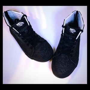 Girls Black glitter ✨ Vans